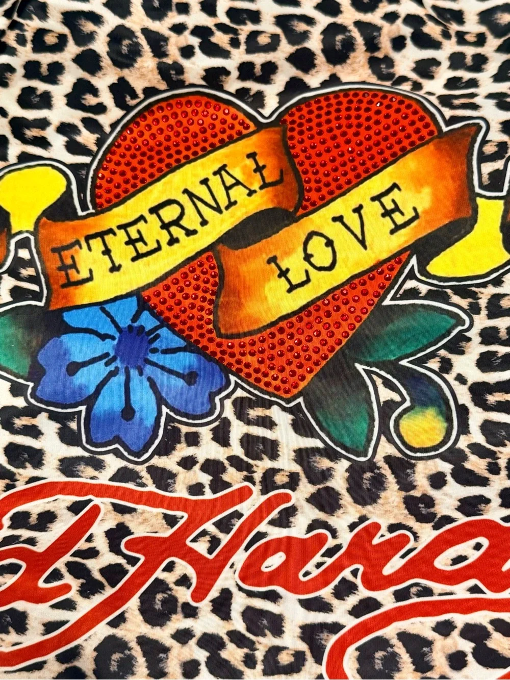 Ed Hardy Eternal Love Leopard Backpack NWT Y2K